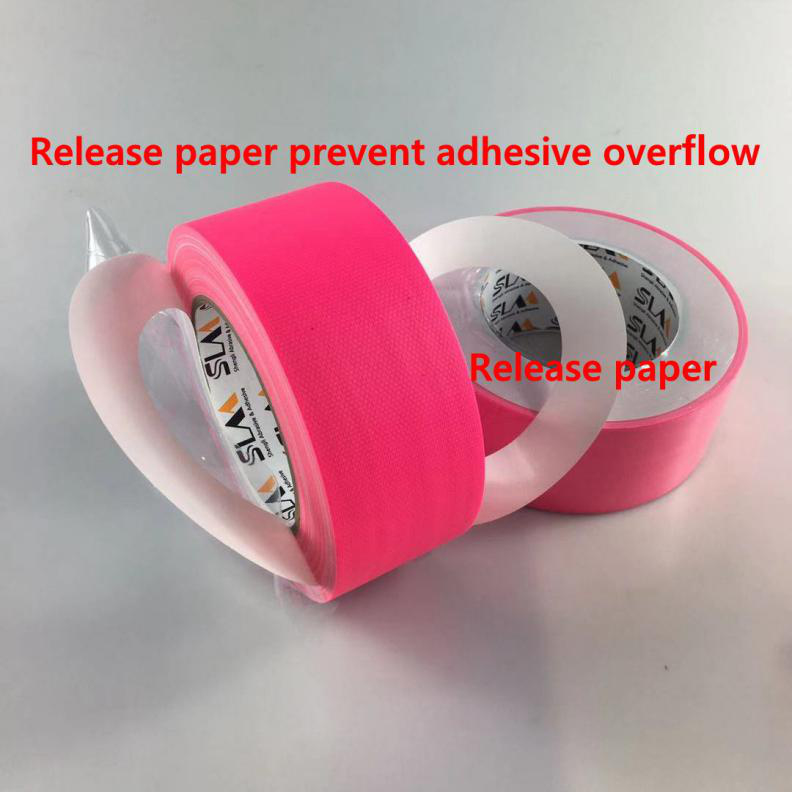 gaffers tape packing add release paper on both sides of each roll