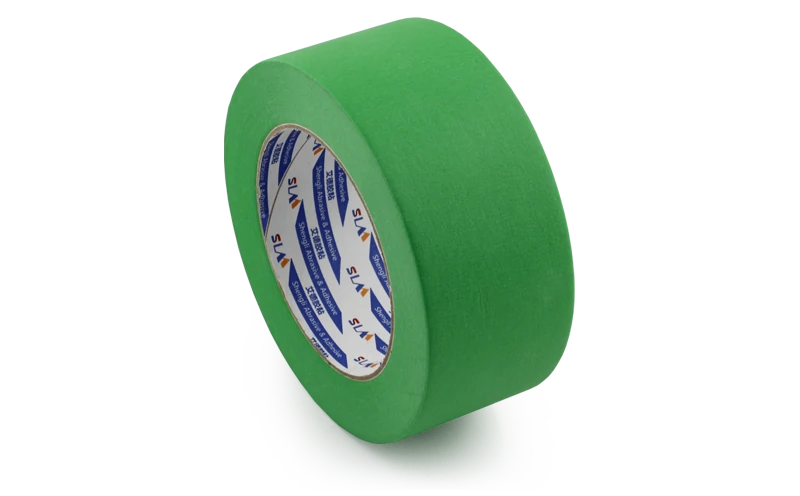 Green Semi-crepe Paper Tape, Automotive Masking