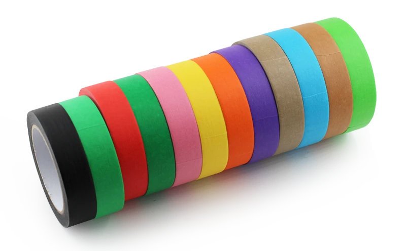 Colorful Crepe Paper Tape, Rubber Adhesive